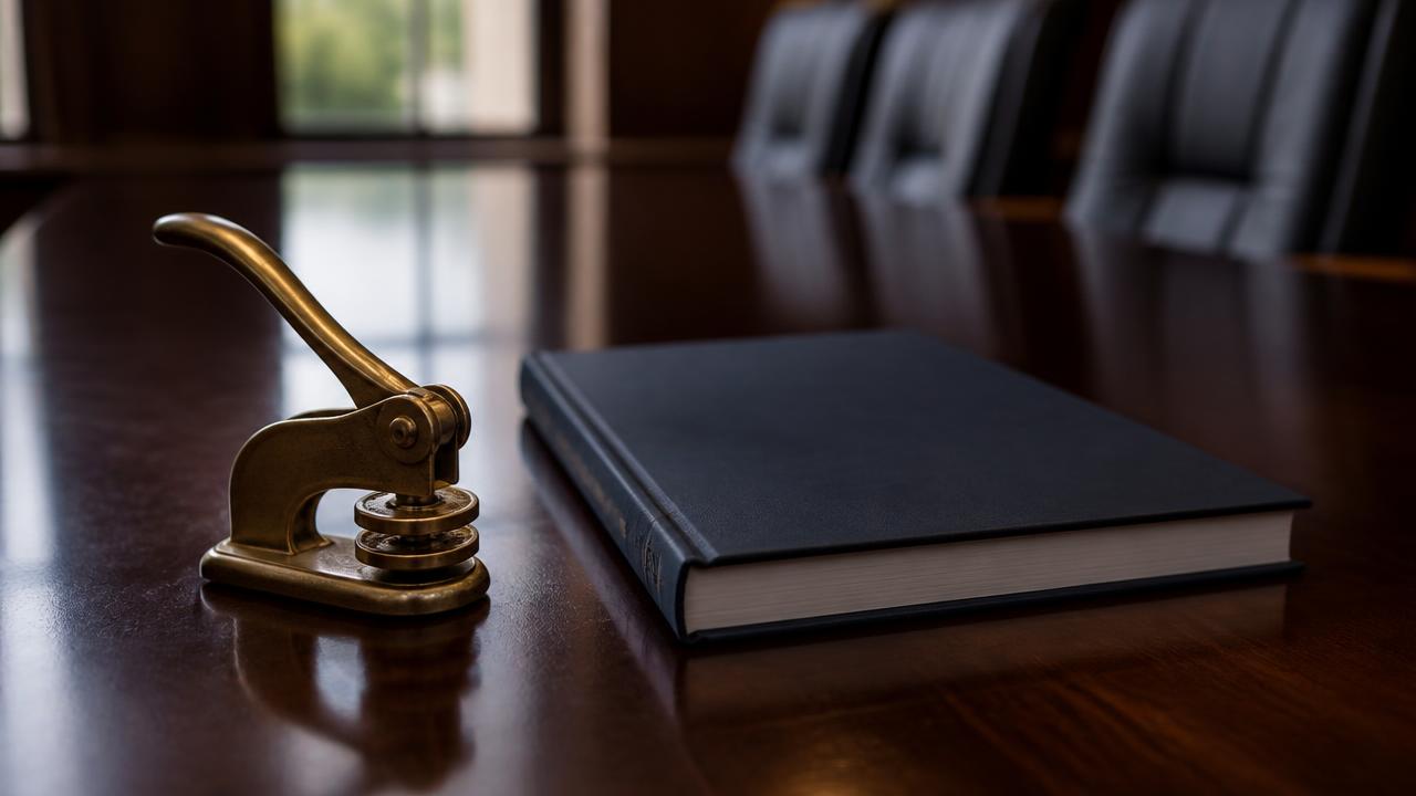 Corporate governance documents and contracts prepared for attorney review