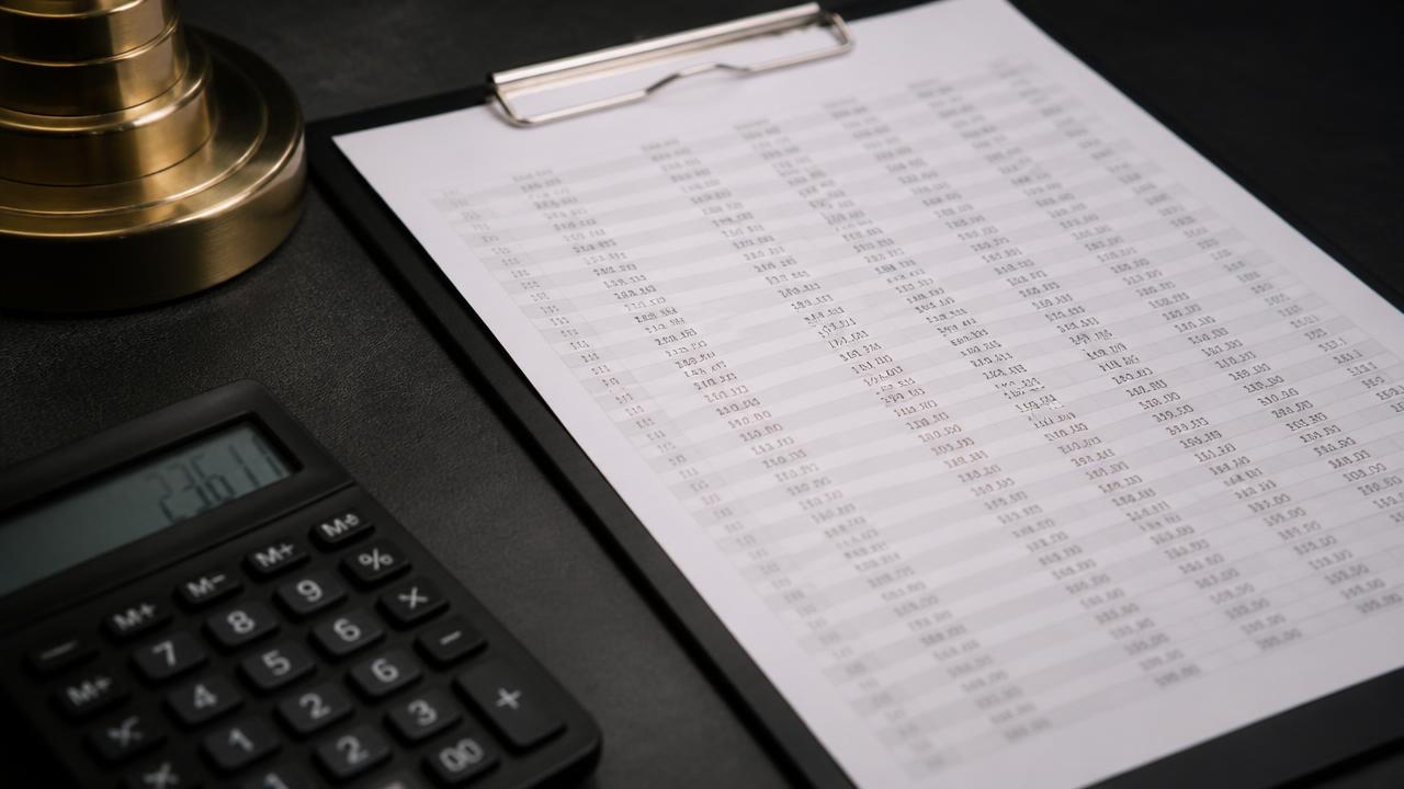 Post-judgment collection file with judgment records and asset schedules